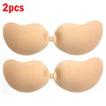 Sexy Women Invisible Push Up Bra Self-Adhesive Silicone Bust Front Closure Sticky Bra Skin Backless Strapless Bra